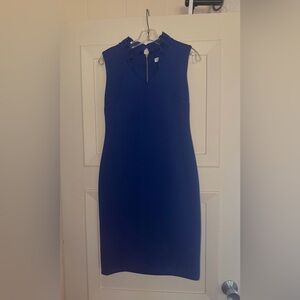 Calvin Klein Royal Blue Lined Midi Dress